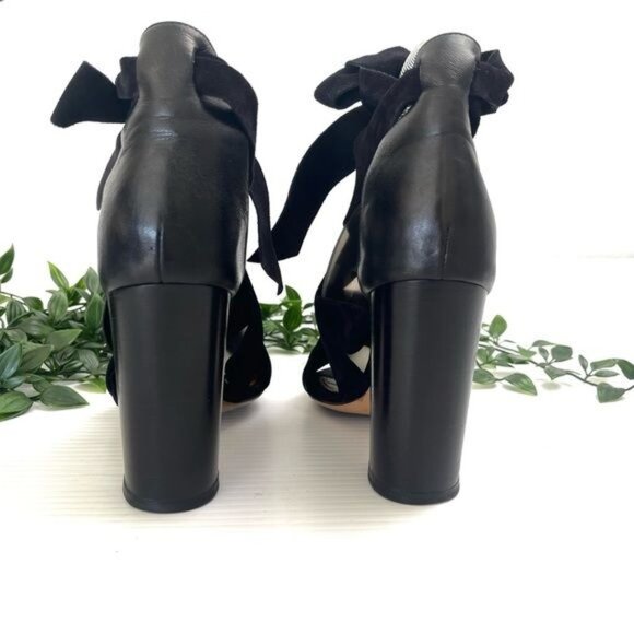 Isabel Marant Amelia suede and leather black heeled sandals 6.5 - Picture 5 of 10